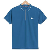 Zinc Blue Burberry Textured Dri-Fit Polo!